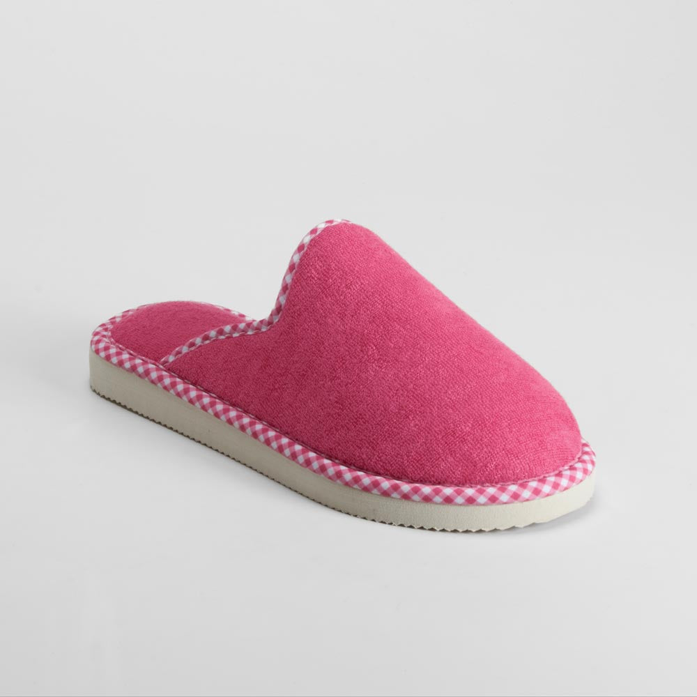 Zapatilla de casa rosa abierta cómoda OLYNE