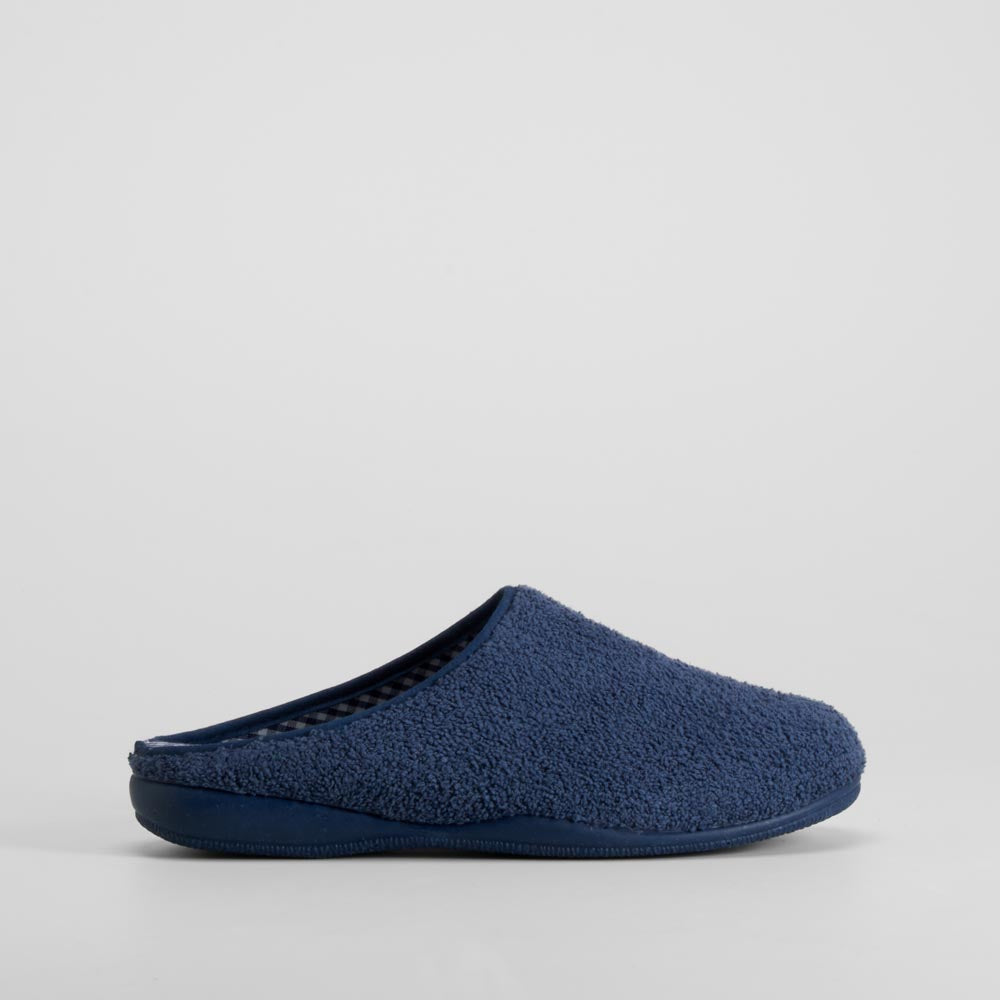 Zapatilla de casa azul clásica cómoda OLYNE