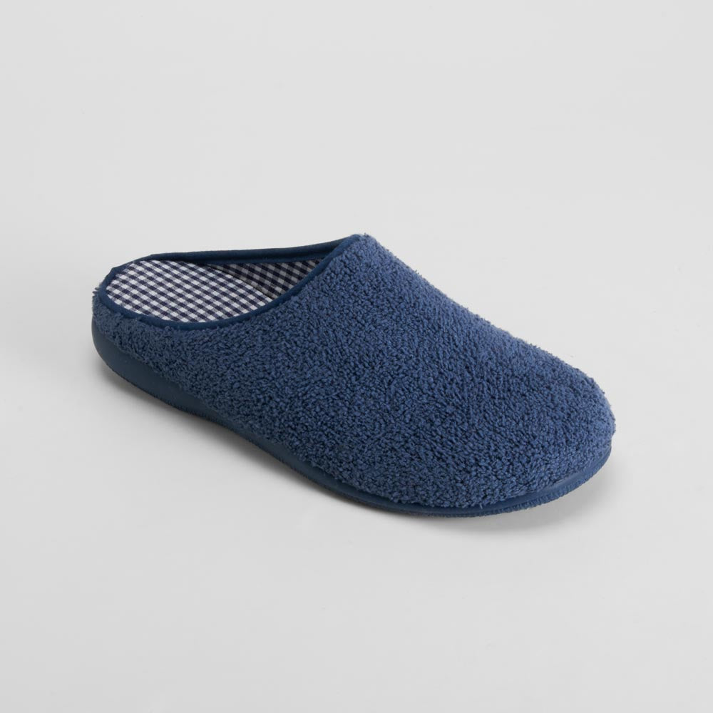 Zapatilla de casa azul clásica cómoda OLYNE