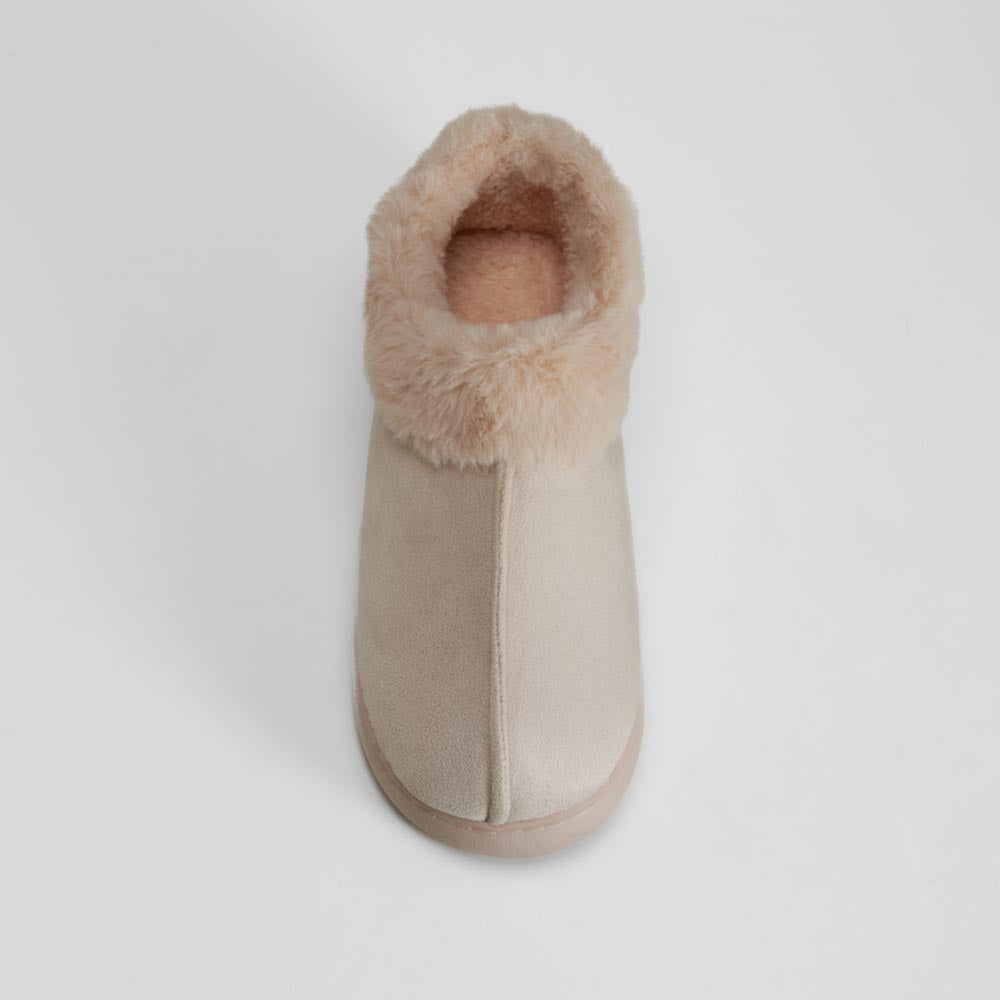 Zapatilla de casa beige cómoda OLYNE