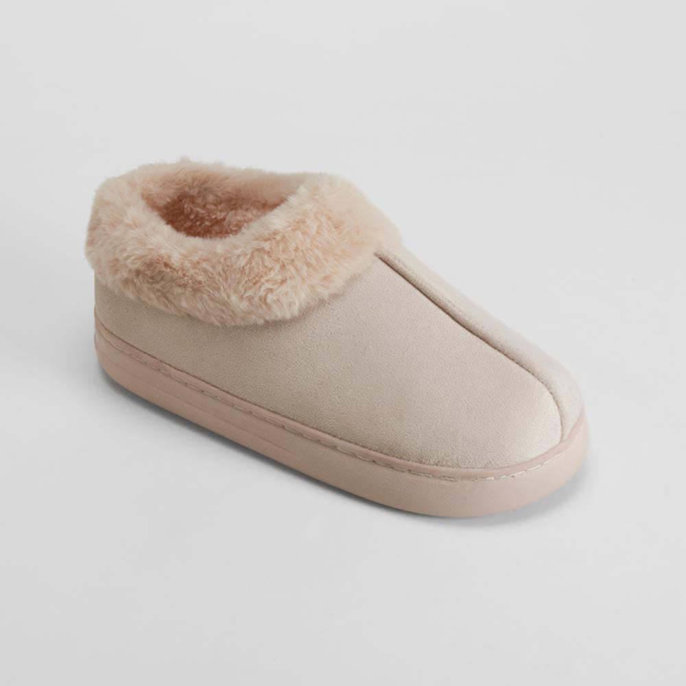 Zapatilla de casa beige cómoda OLYNE