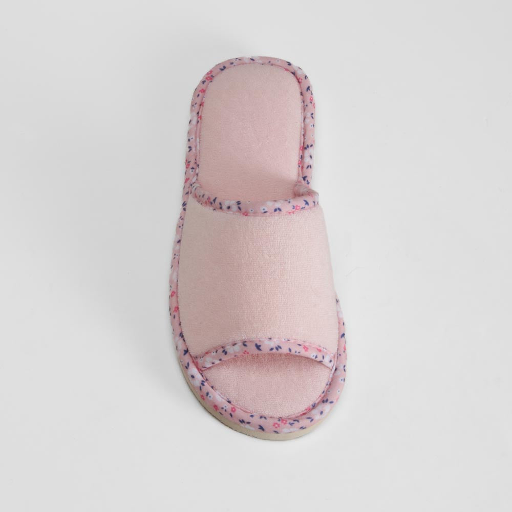 Zapatilla de casa abierta rosa cómoda OLYNE