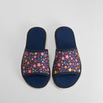 Zapatilla de casa azul flores OLYNE