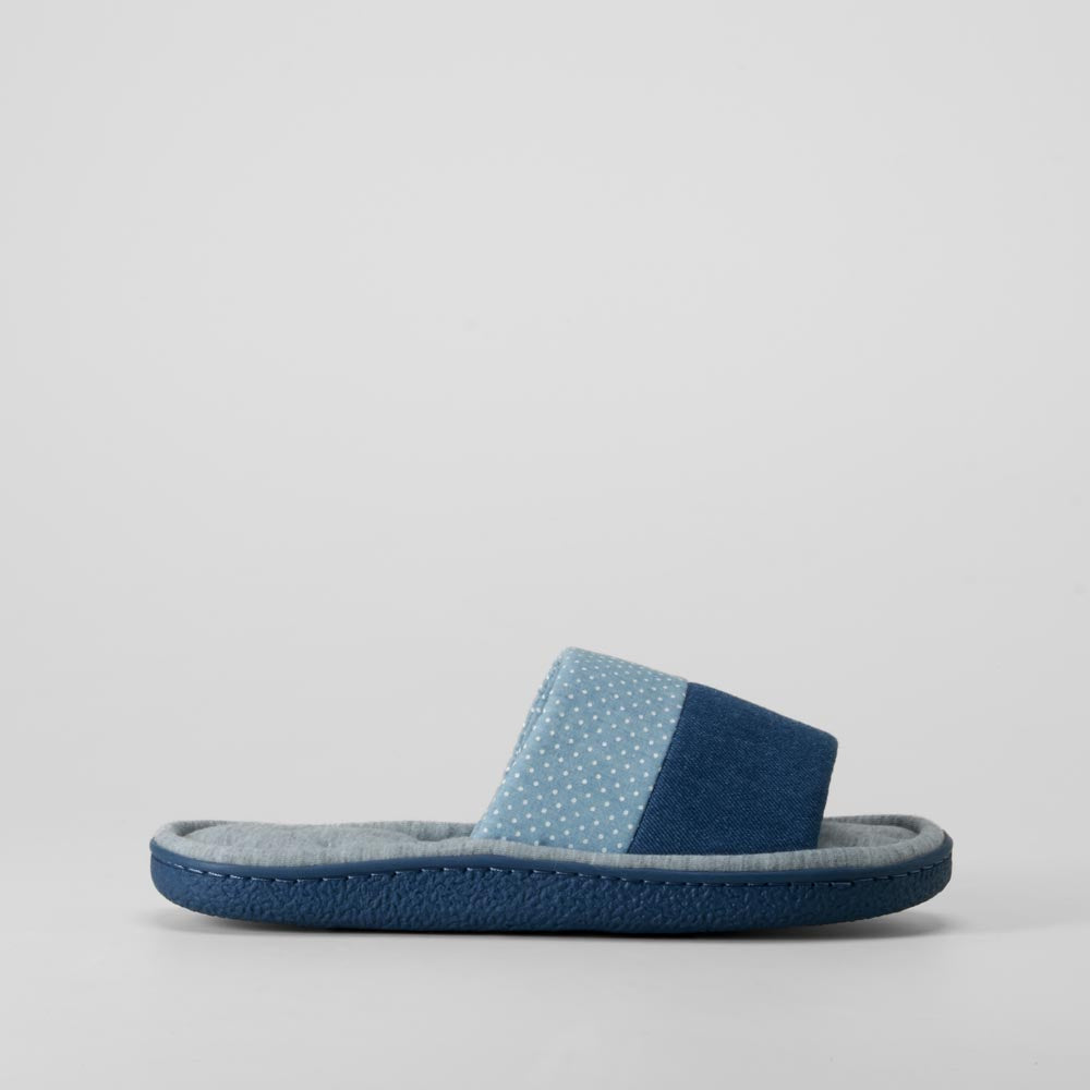 Zapatilla de casa abierta bicolor azul OLYNE