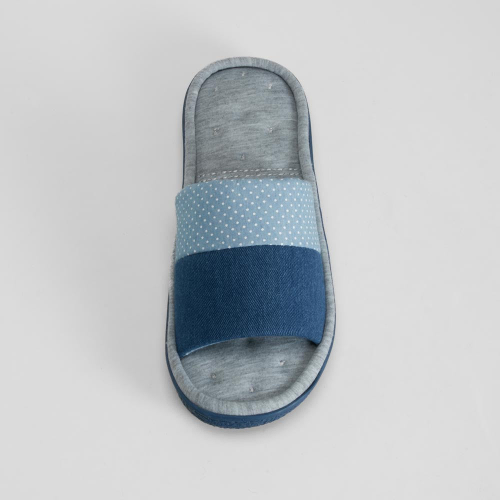Zapatilla de casa abierta bicolor azul OLYNE