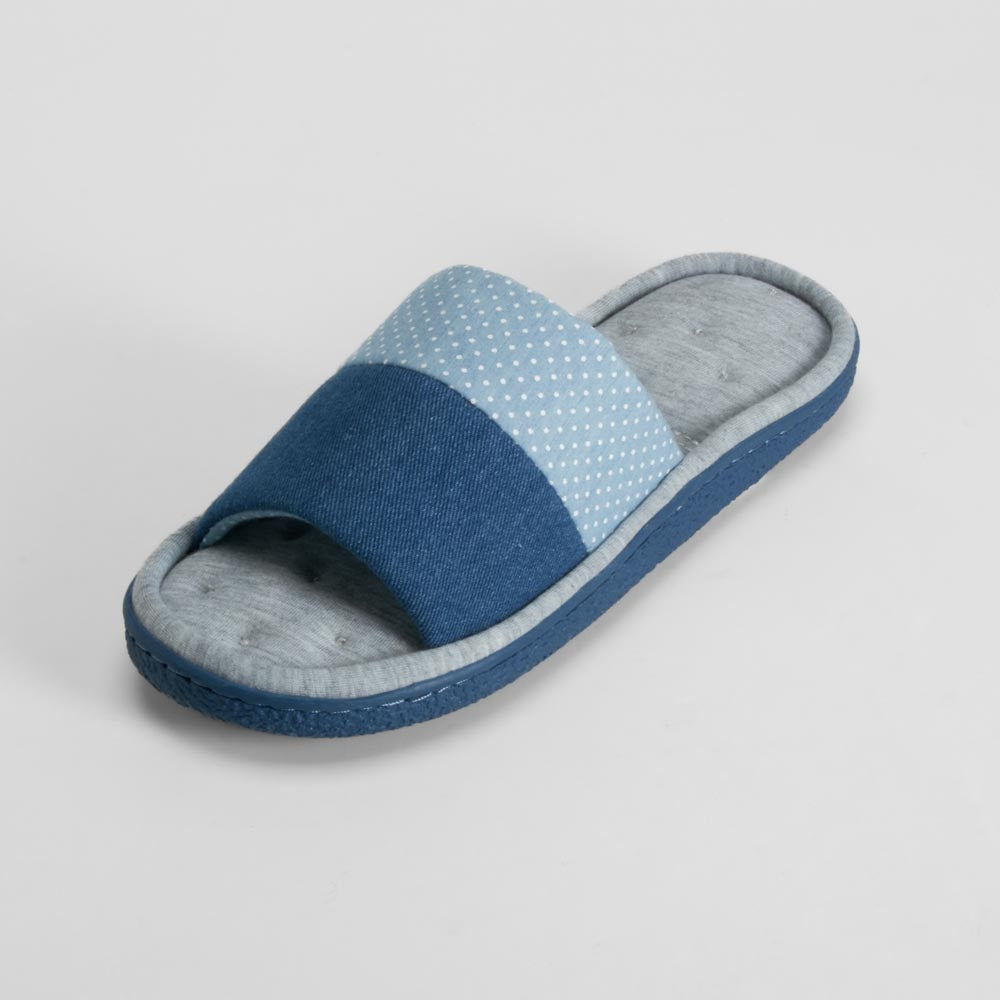 Zapatilla de casa abierta bicolor azul OLYNE
