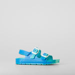 Chancla doble hebilla azul COCONUT
