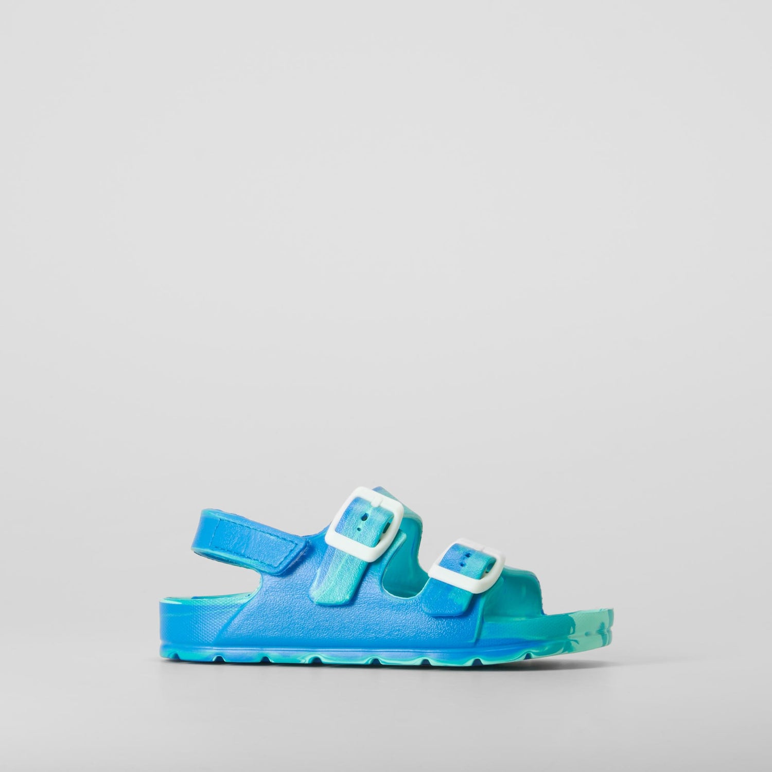 Chancla doble hebilla azul COCONUT