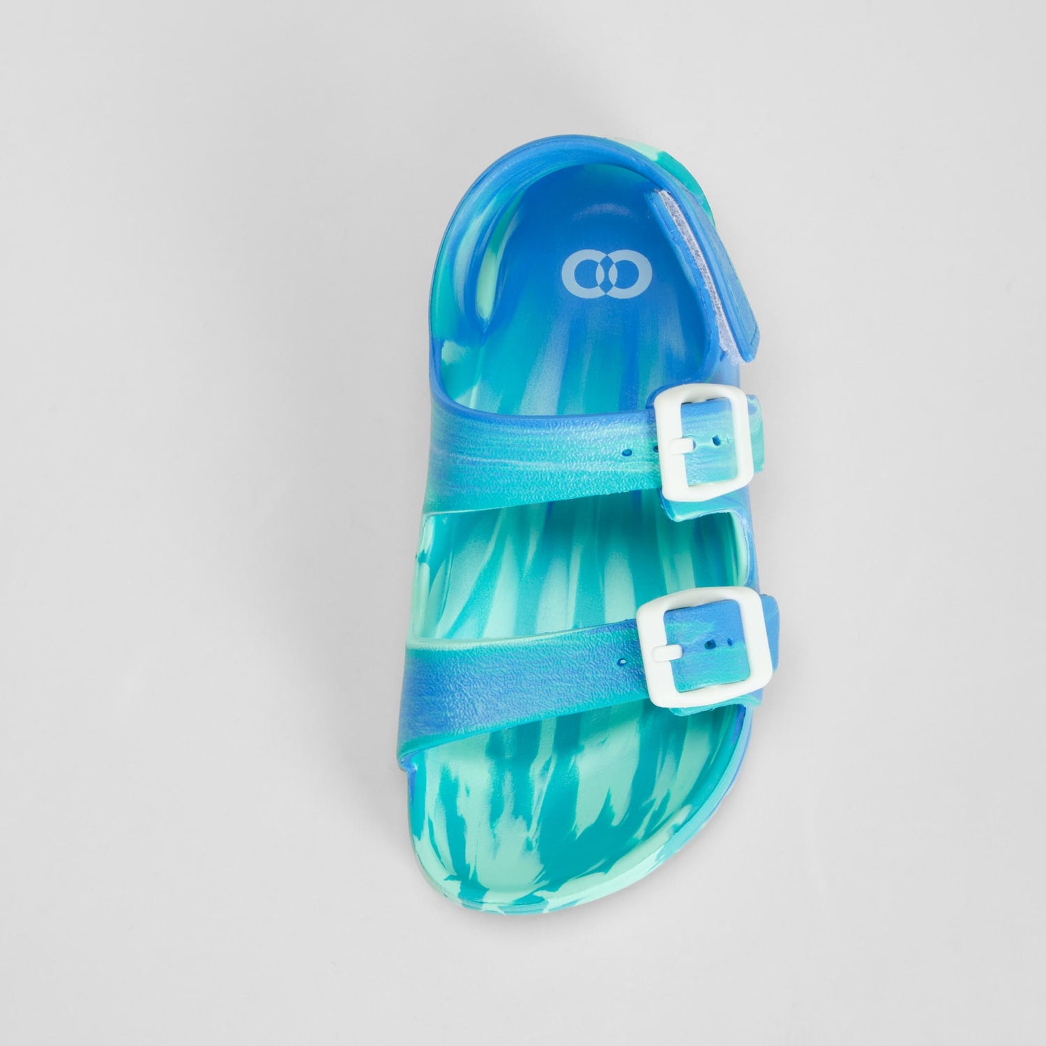 Chancla doble hebilla azul COCONUT