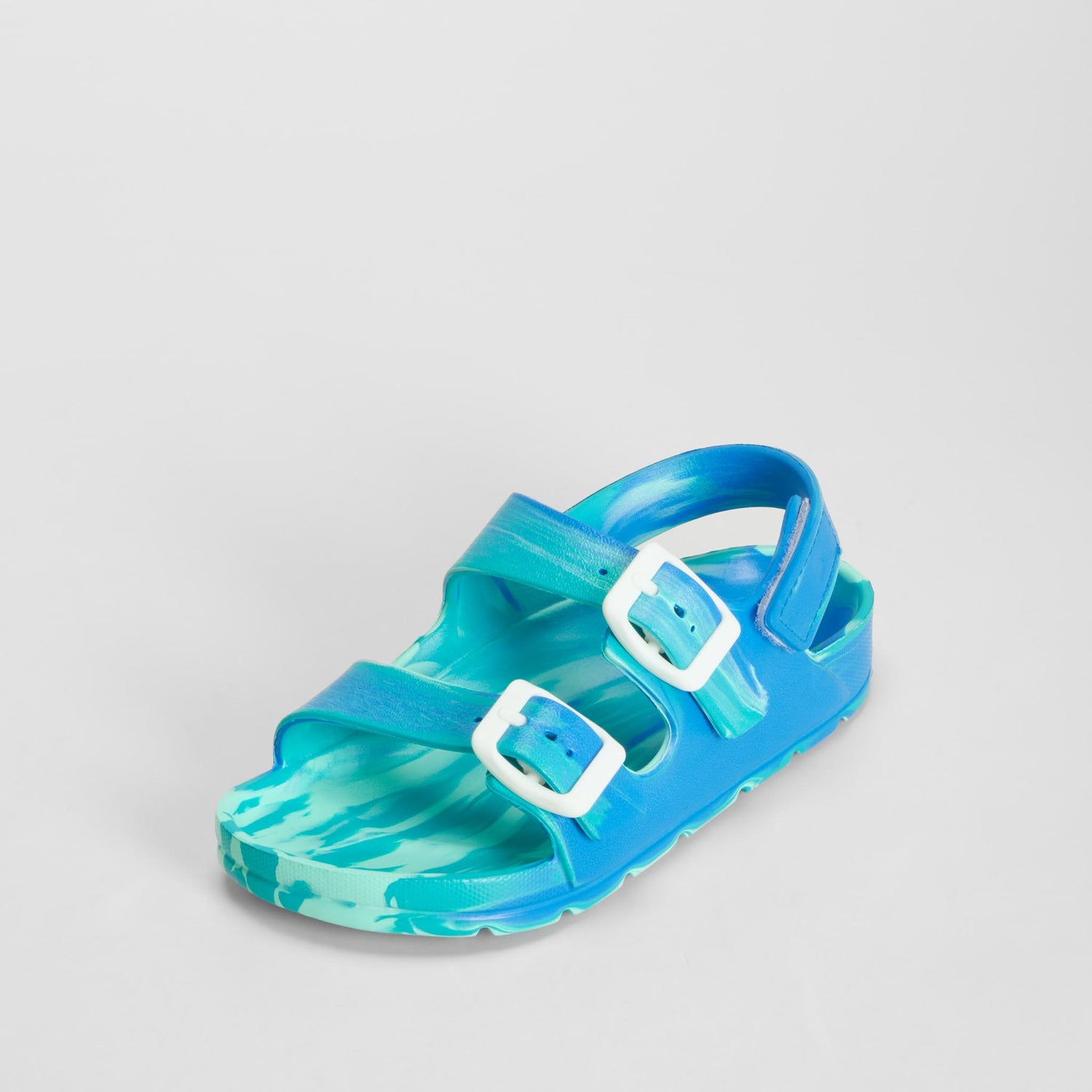 Chancla doble hebilla azul COCONUT