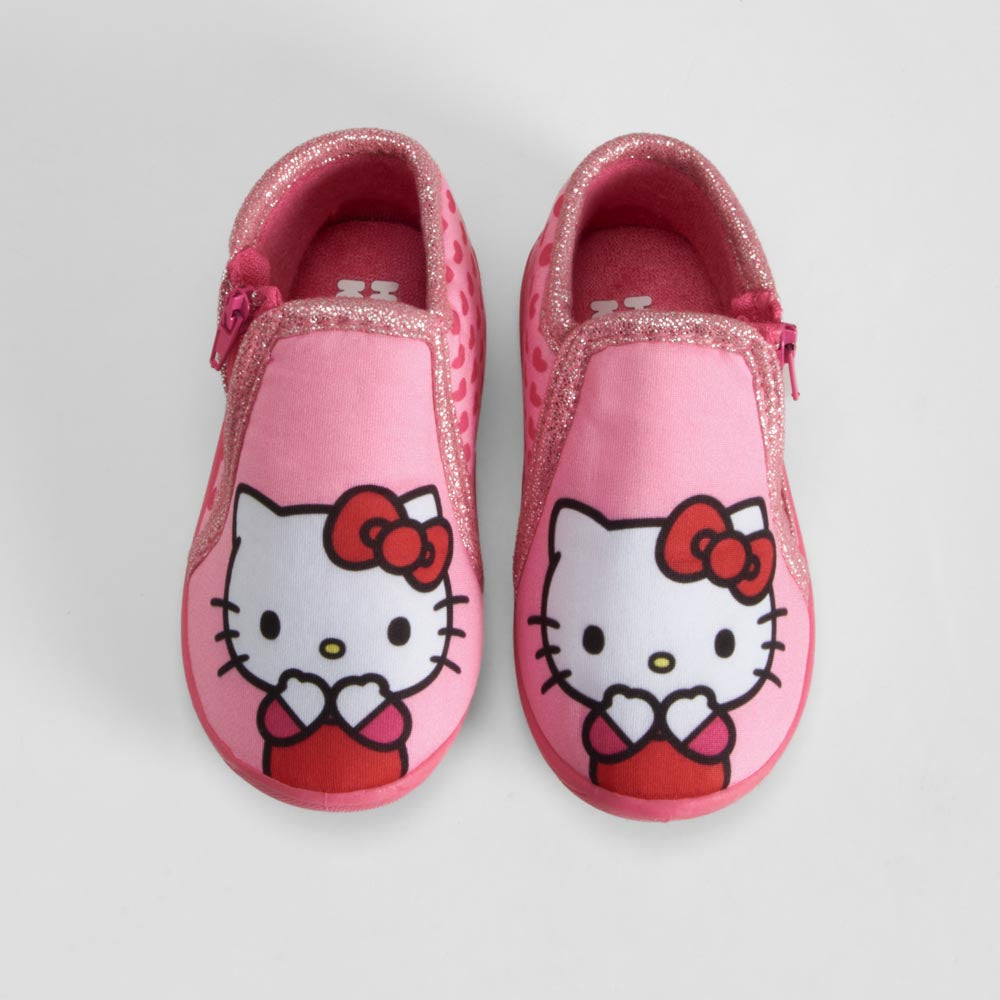 Zapatilla de bebé con corazones rosa HELLO KITTY