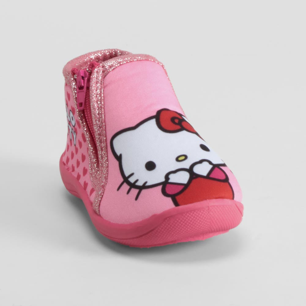 Zapatilla de bebé con corazones rosa HELLO KITTY