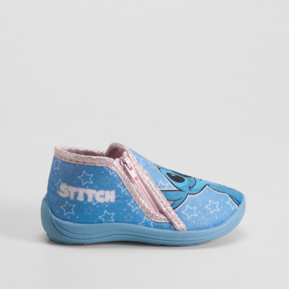 Zapatilla casa bebé estrellas azul STITCH