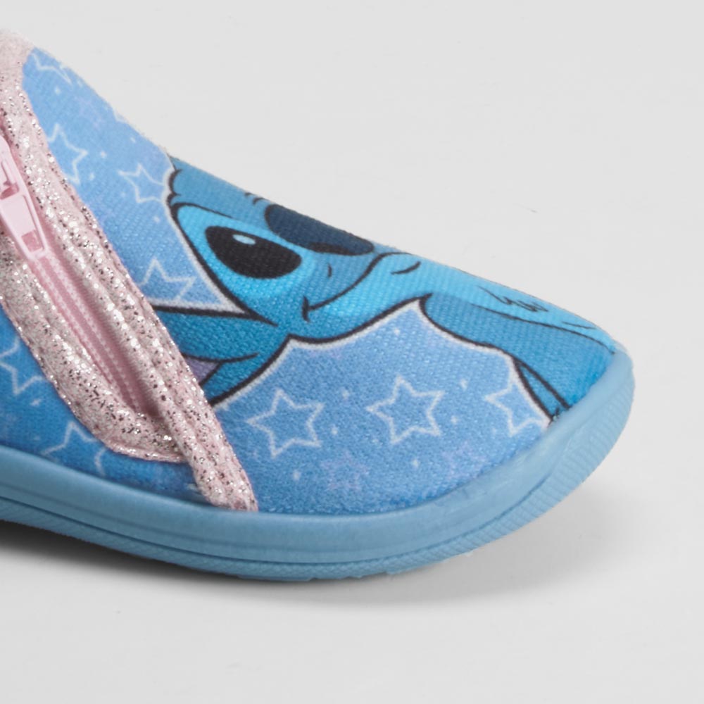 Zapatilla casa bebé estrellas azul STITCH