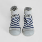 Zapatilla de casa antideslizante rayas gris OLYNE