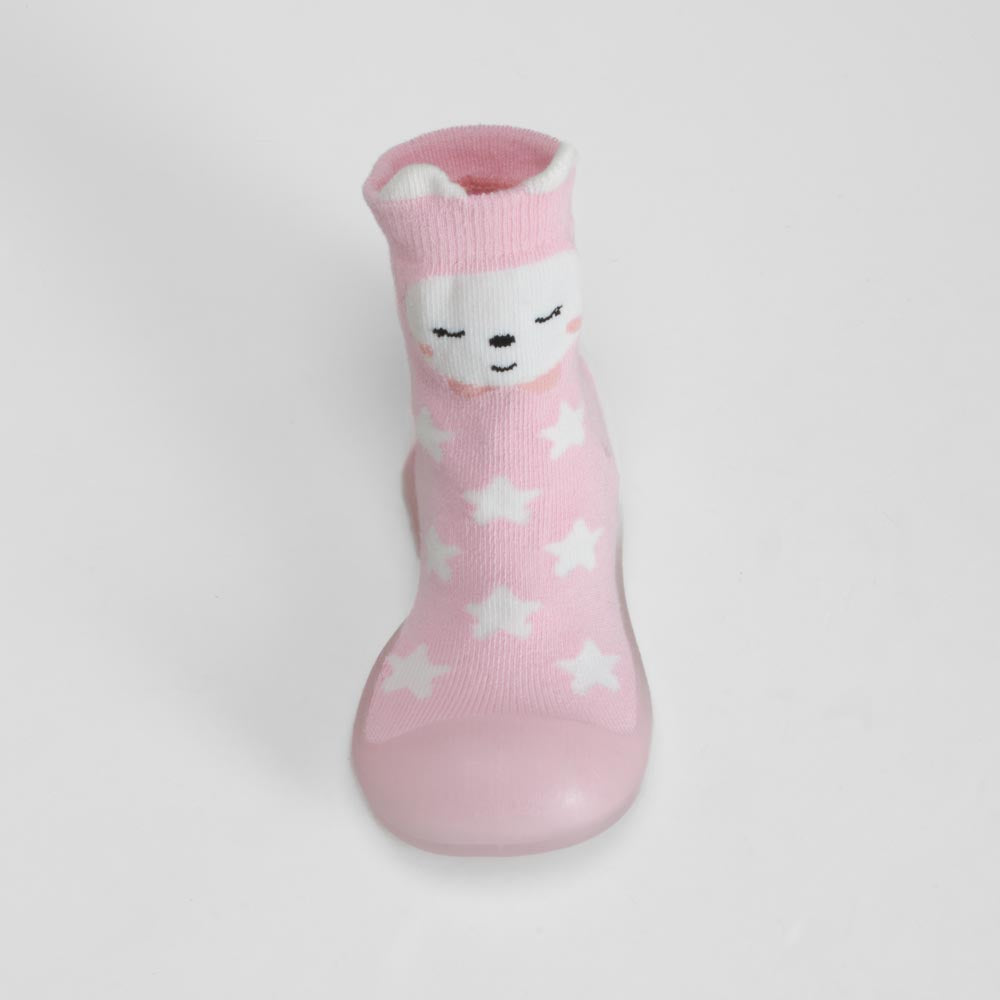 Zapatilla de casa antideslizante rosa OLYNE