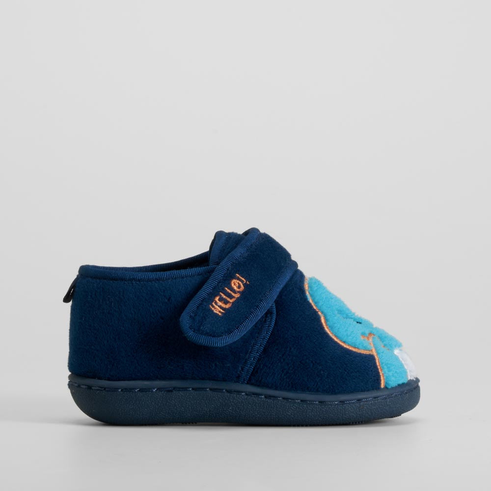 Zapatilla de casa cerrada perrito azul OLYNE