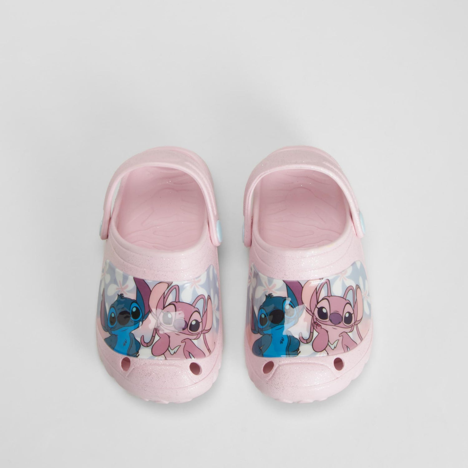 Zueco diseño rosa STITCH
