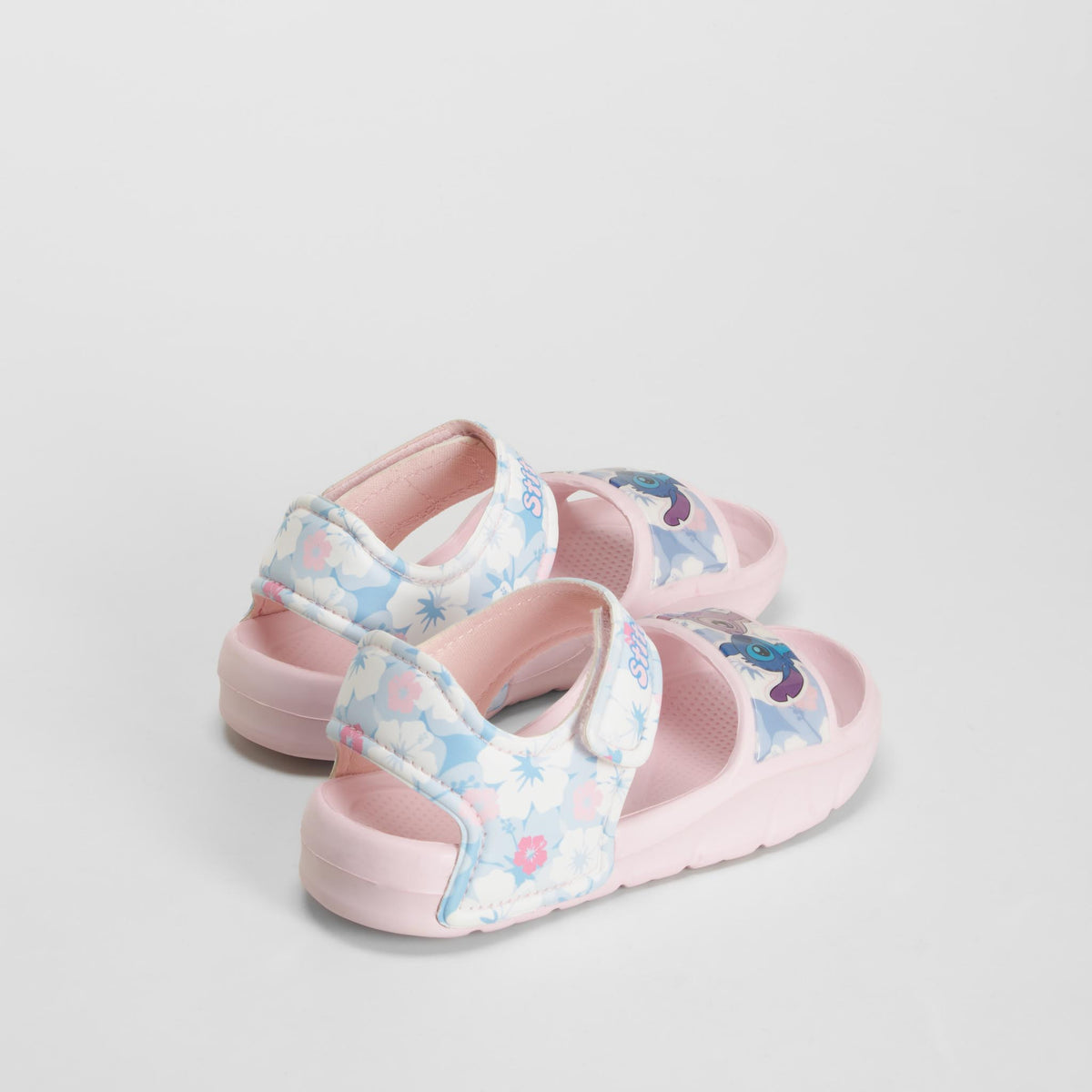 Chancla velcro floral rosa STITCH