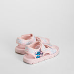 Chancla velcro estampada rosa STITCH