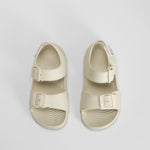 Chancla doble hebilla y velcro beige COCONUT