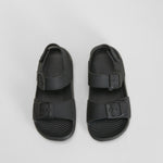 Chancla doble hebilla y velcro negro COCONUT