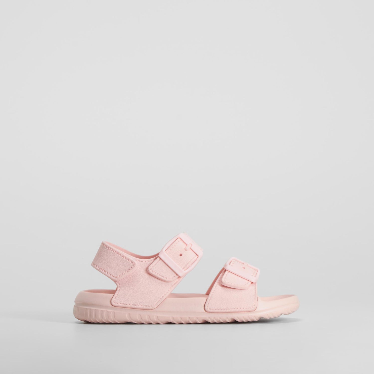 Chancla doble hebilla y velcro rosa COCONUT