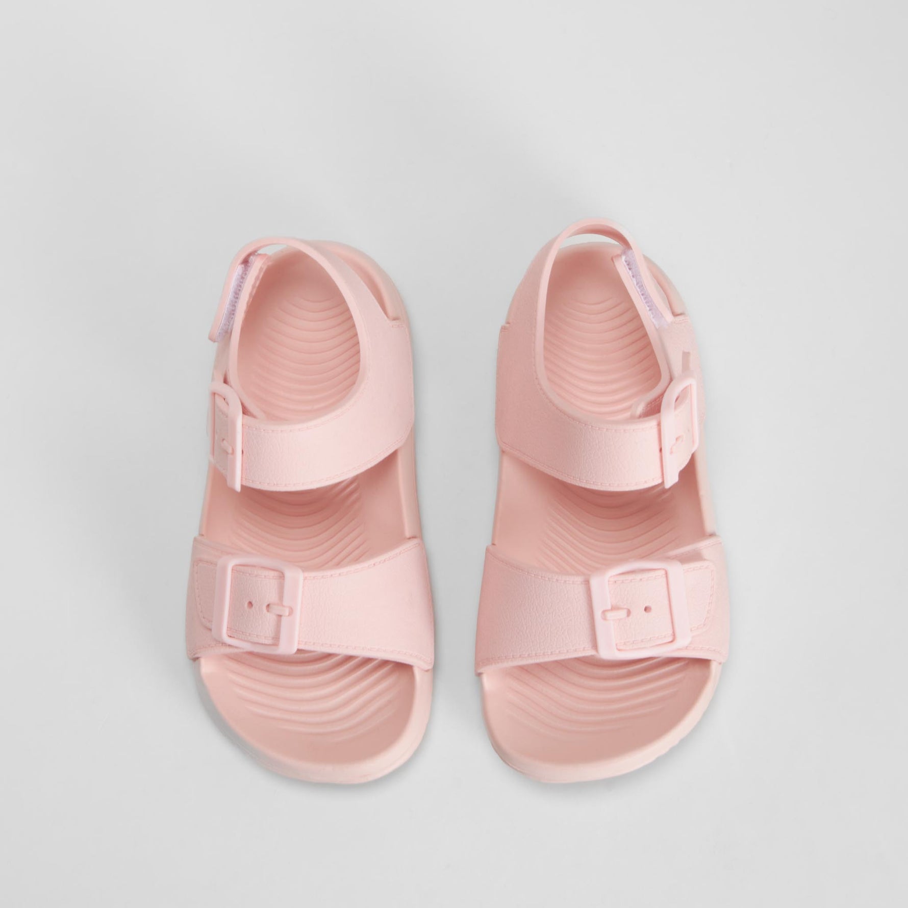 Chancla doble hebilla y velcro rosa COCONUT
