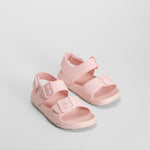 Chancla doble hebilla y velcro rosa COCONUT