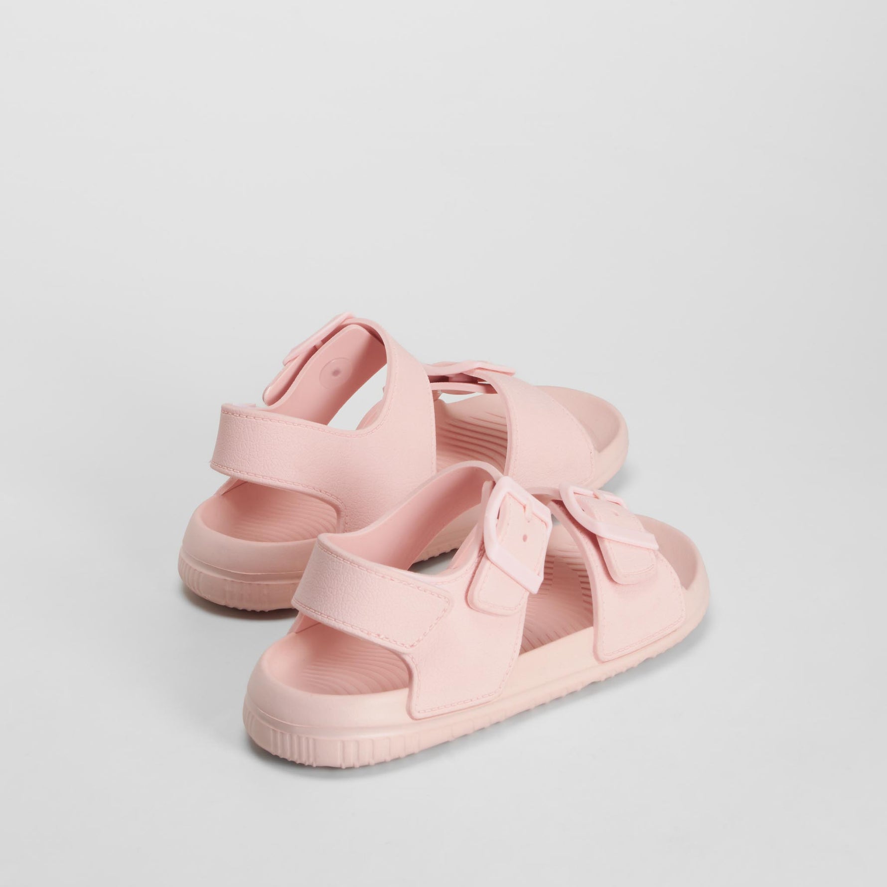 Chancla doble hebilla y velcro rosa COCONUT