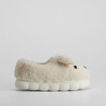 Zapatilla de casa blanca diseño perro OLYNE