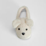 Zapatilla de casa blanca diseño perro OLYNE