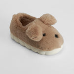 Zapatilla de casa marrón diseño perro OLYNE