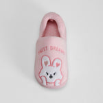 Zapatilla de casa conejito rosa OLYNE