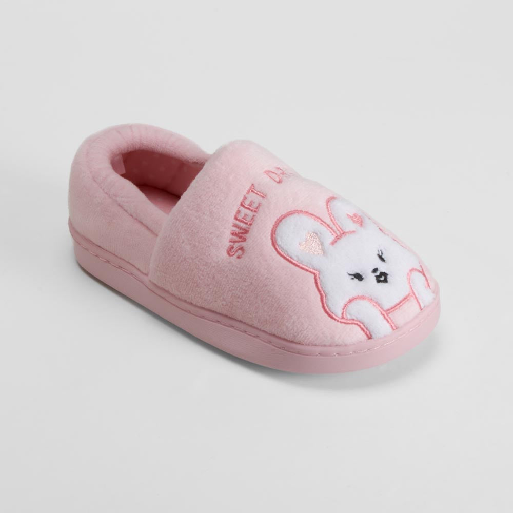 Zapatilla de casa conejito rosa OLYNE