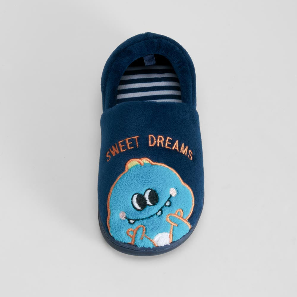 Zapatilla de casa dino azul OLYNE
