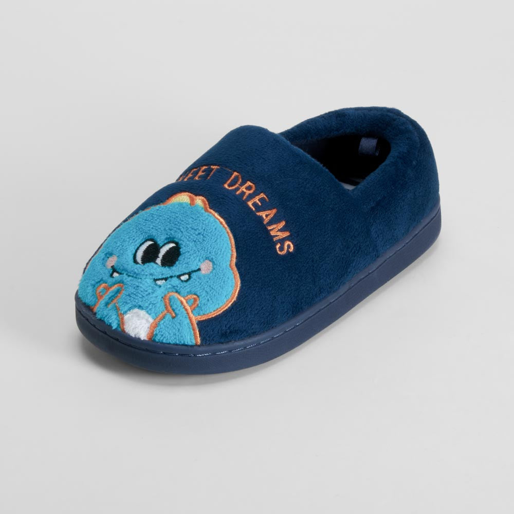 Zapatilla de casa dino azul OLYNE