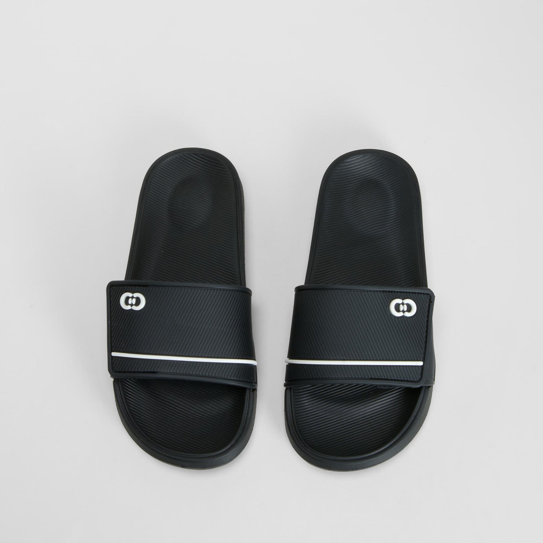 Chancla pala velcro infantil negra COCONUT