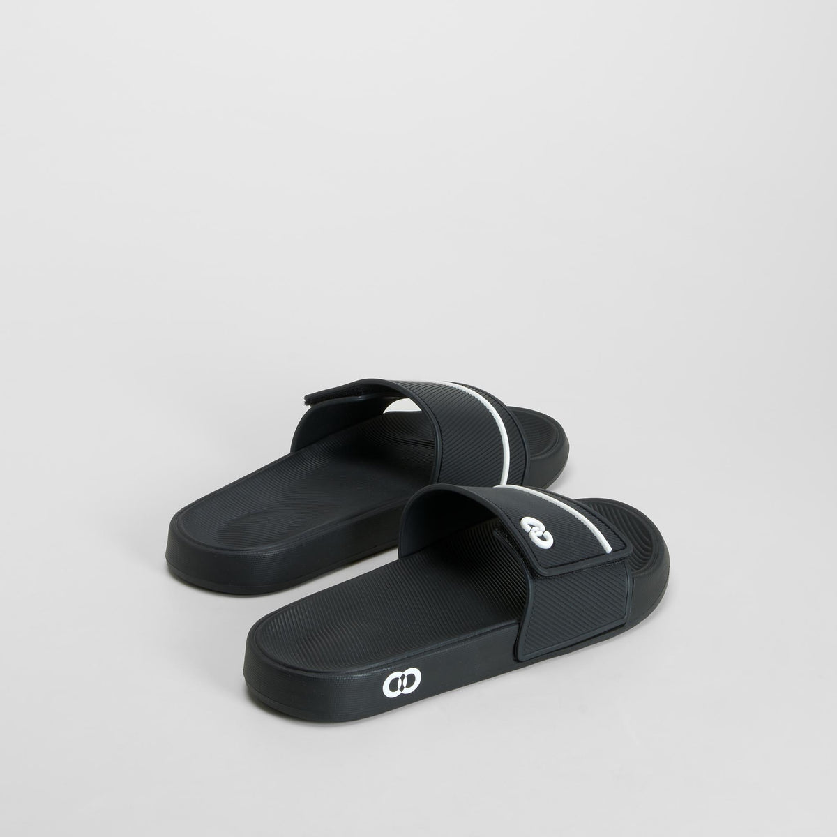 Chancla pala velcro infantil negra COCONUT
