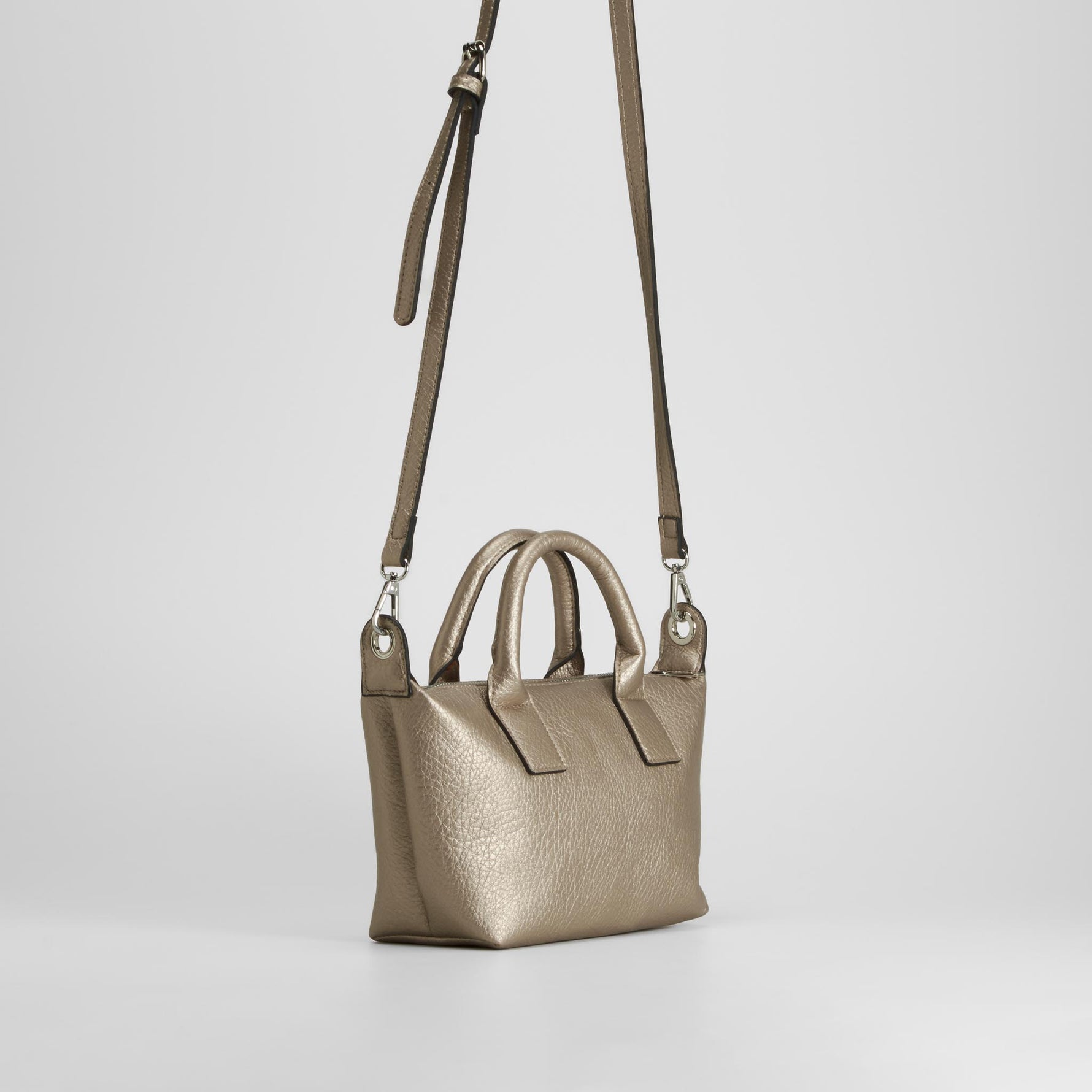 Bolso bandolera asa corta oro PICCOLA PIU