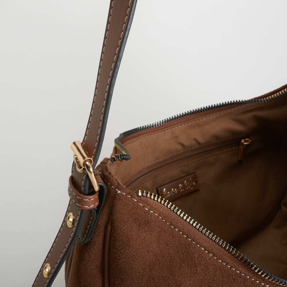 Bolso bandolera ajustable marrón PICCOLA PIU