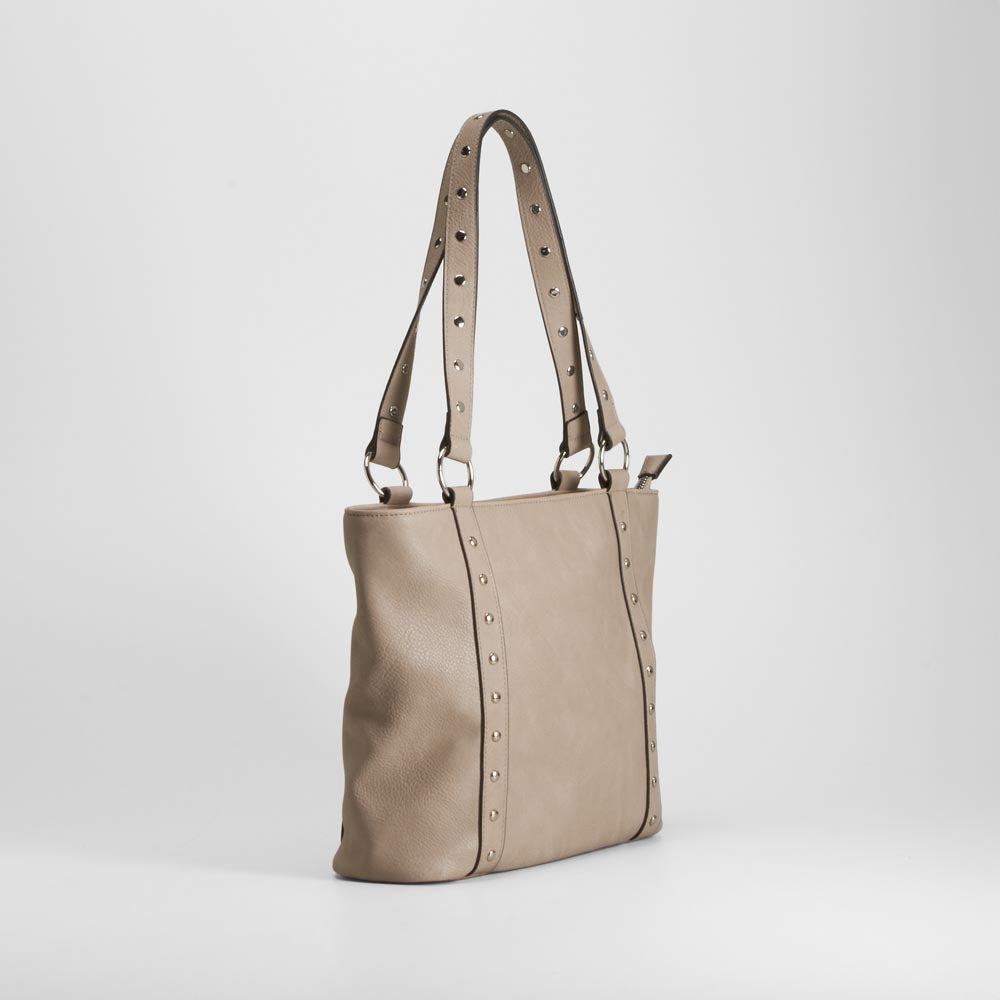 Bolso shopper beige asas largas PICCOLA PIU