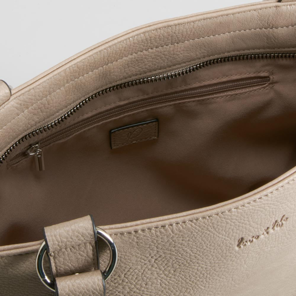 Bolso shopper beige asas largas PICCOLA PIU