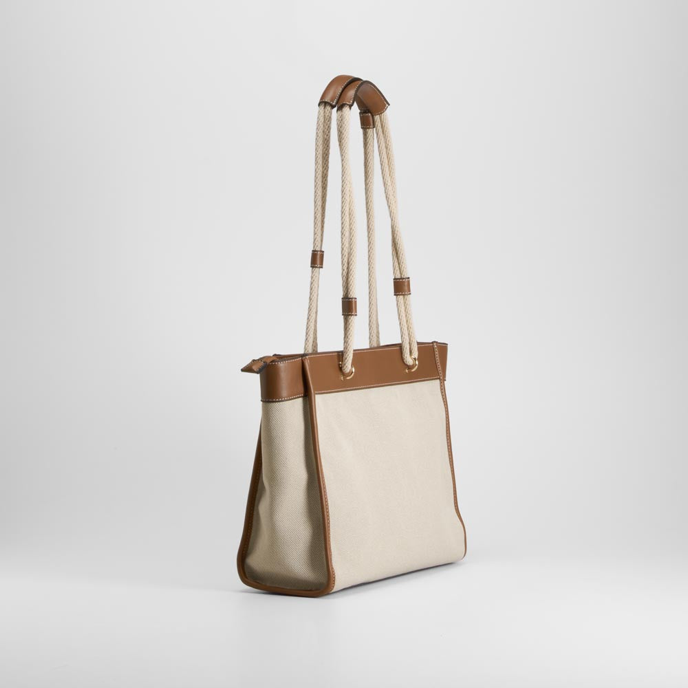 Bolso de hombro elegante beige PICCOLA PIU