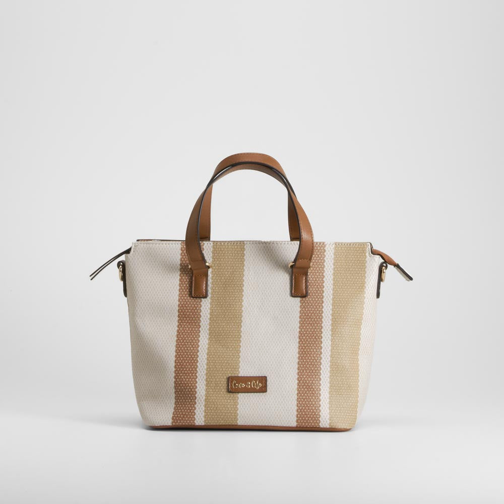Bolso rayas asas marrón PICCOLA PIU