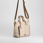 Bolso de mano rafia rayas multicolor PICCOLA PIU