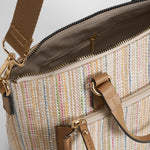 Bolso de mano rafia rayas multicolor PICCOLA PIU