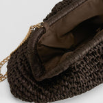 Bolso de mano rafia marrón PICCOLA PIU