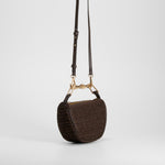 Bolso mano rafia elegante marrón PICCOLA PIU