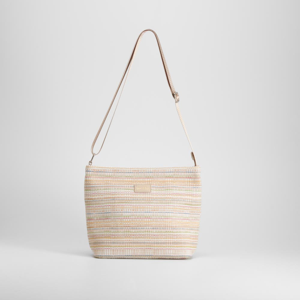 Bolso bandolera rayas rosa elegante PICCOLA PIU